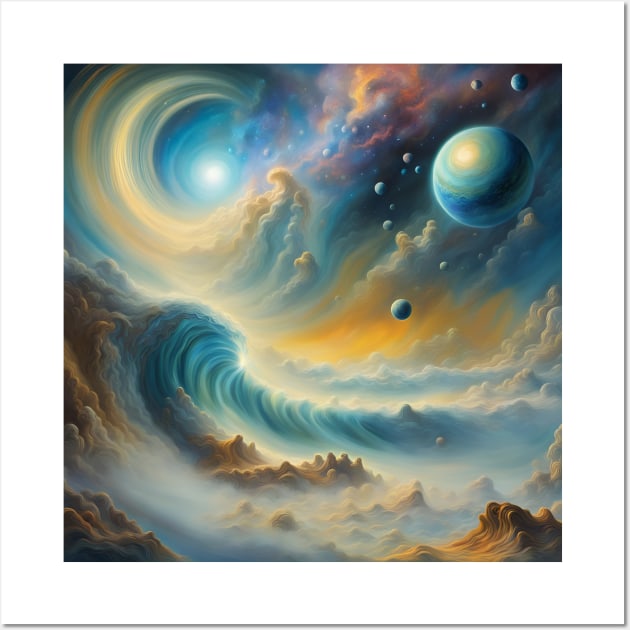 Cosmic Waves Wall Art by Lyvershop